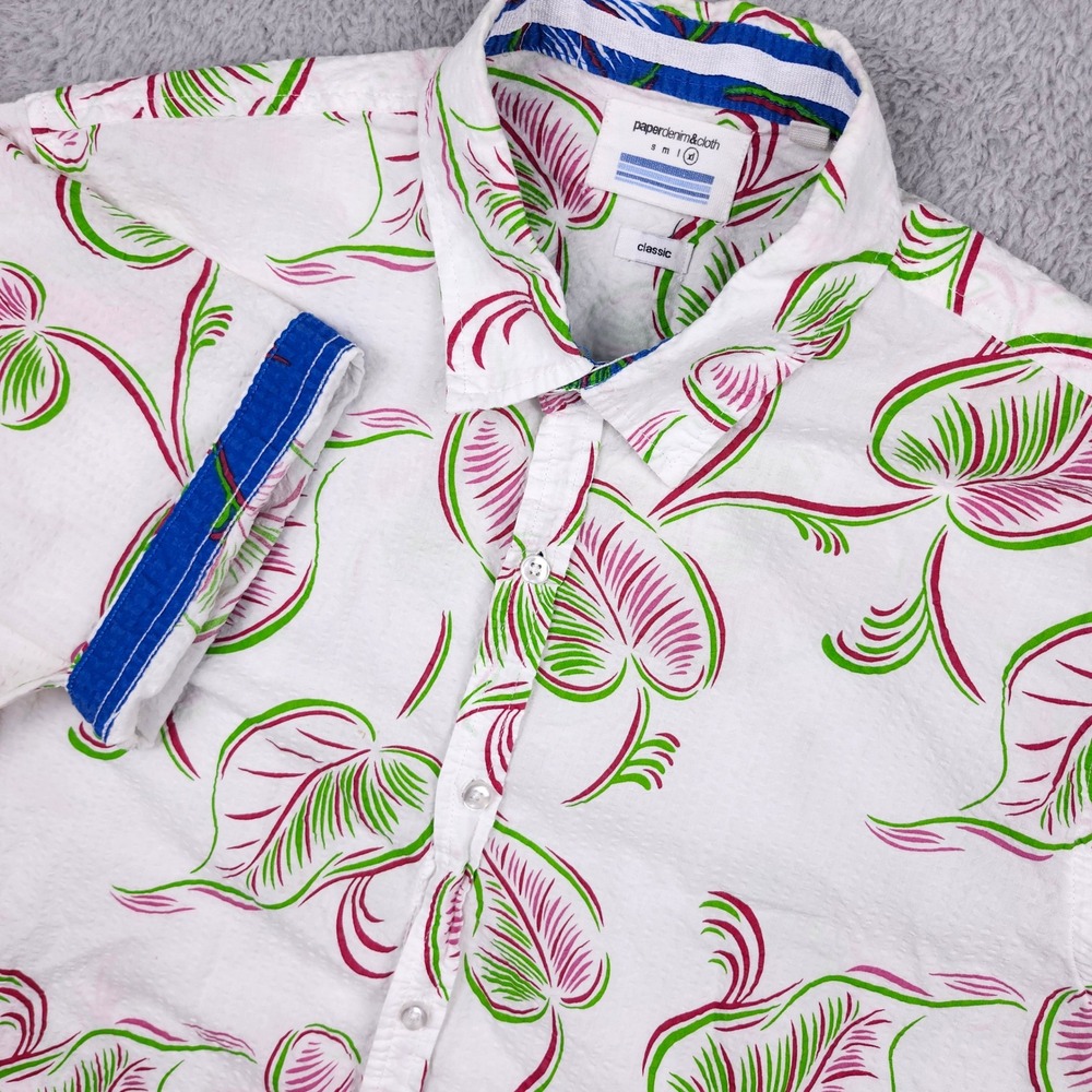 Paper Denim & Cloth Shirt Mens XL Button Up SS Vacation Beach Tropical Classic